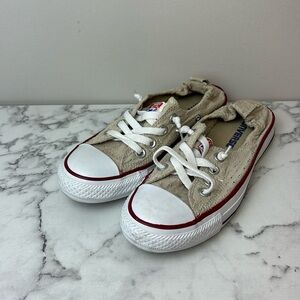 Converse Chuck Taylor Cinch Women’s 5 Tan Eyelet Low Top Sneaker Shoes 547236F